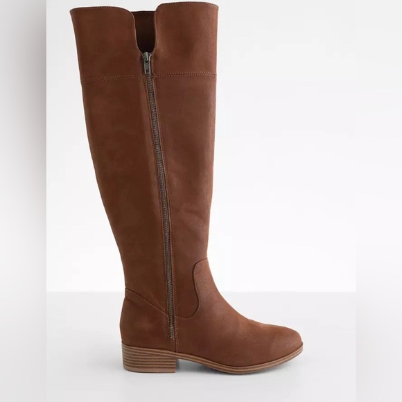 MIA Marri Tall Distressed Faux Leather Heeled Boot - Picture 2 of 12